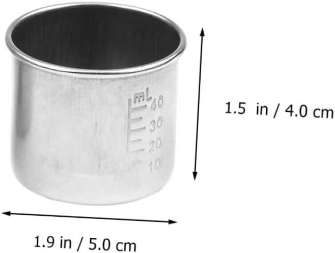 4pcs Multi-function Medicine Cup Stainless Steel Measuring Cups Graduations Easy to Use Dosing for Medicine and Pills
