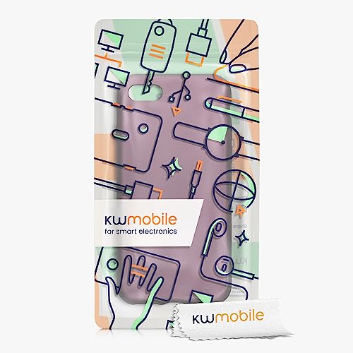 Image of kwmobile Case Compatible with Apple iPhone SE (2022) / SE (2020) / 8 /7 Case - Soft Slim Metallic TPU Silicone Cover - Metallic Lavender