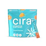 Cira Hydration Electrolytes Packets - Daily Electrolyte Powder, Sugar Free, Naturally Sweetened w Stevia, On-the-Go Hydration Packets w Himalayan Salt, Magnesium, Potassium - Peach Mango, 20 Servings