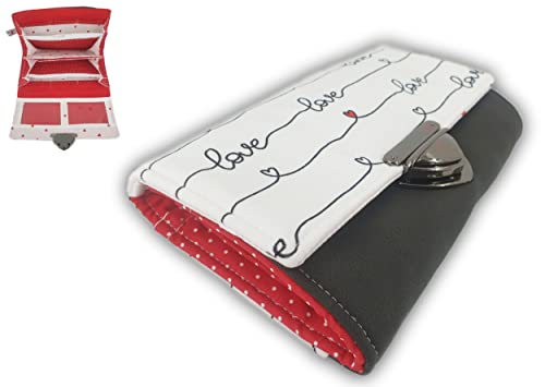 Atelier MiaMia - Portafoglio Love Mini + fibbia, Multicolore