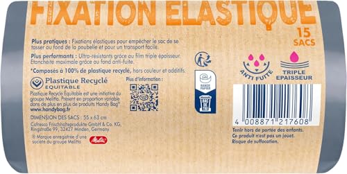Sac Poubelle Fixation Elastique Handy Bag Les 15 Sacs - vue 4