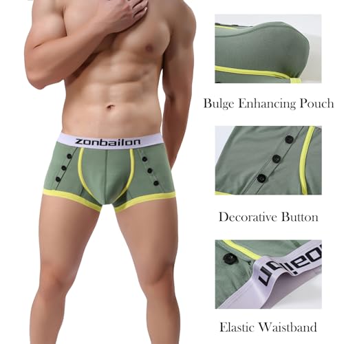 ZONBAILON Mens Sexy Bulge Enhancing Boxer Underwear Bamboo Viscose Tagless Smooth Trunks Underpant3