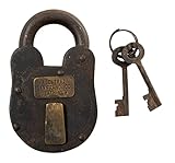 Heavy Duty Cast Iron Alcatraz San Francisco Death Row Padlock Lock with Keys