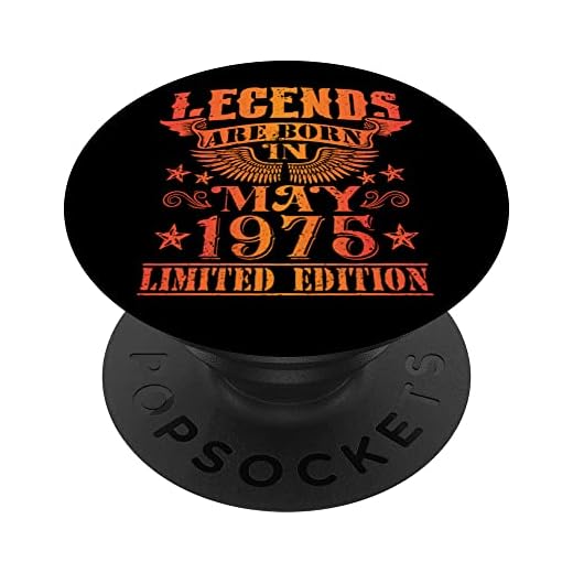 Cumpleaños Mayo 1975 Edición Limitada Regalo Legend May PopSockets PopGrip Intercambiable