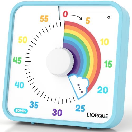 LIORQUELIORQUE 60 Minute Visual Timer for Kids and Adults