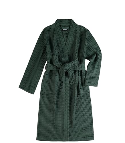 Image of Luxury Organic Japanese Cotton Hotel & Spa Waffle Bathrobe for Men and Women (Hooded /Kimono)