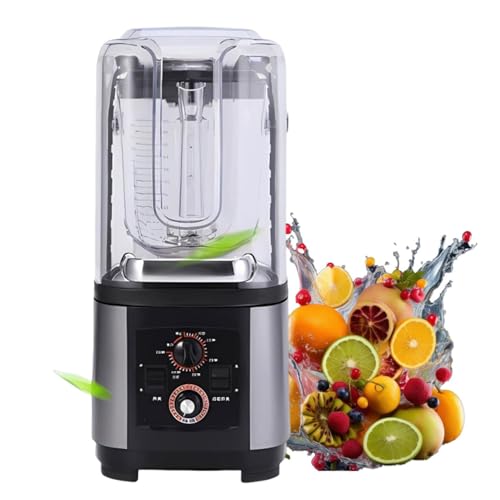 Licuadora de grado comercial de 2200 W, máquina para hacer batidos con jarra de 2 L, trituración rápida de hielo, autolimpieza, velocidad variable para un rendimiento resistente Licuadora de grado comercial de 2200 W, máquina para hacer batidos con jarra de 2 L, trituración rápida de hielo, autolimpieza, velocidad variable para un rendimiento resistente