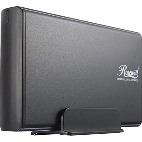 Rosewill RX35-AT-IU BLK Aluminum 3.5-Inch IDE to USB 2.0 External Enclosure (Black)