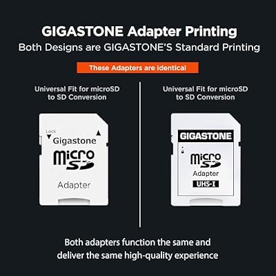 GIGASTONE 128GB Micro SD Card 2-Pack, A1 V30 4K Video Recording, Compatible with Security Camera, Dash cam, Drone, 95MB/s MicroSDXC Memory Card UHS-I Class 10, with 2 SD Adapter