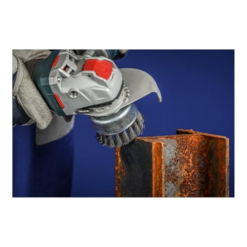 Image of PFERD Cup Brush, Diameter 80 mm, Braided, 0.50 mm Steel Wire, X-Lock Socket, 43306036 - for Quick and Comfortable Tool Changes