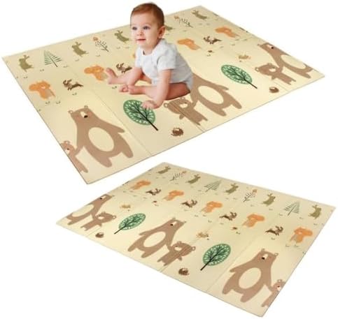 Tapete Tatame Dobrável Urso de Atividades Infantil 1.5x2m