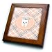 3dRose Image of Tooth wearing Cap, Dental School Graduation, Coral... - Framed Tiles (ft_355054_1)