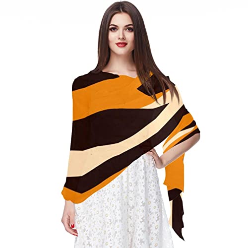 Foulard en mousseline de soie femme multicolore écharpe cerf neige
