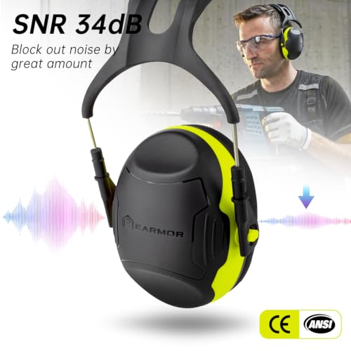 Image of Noise Cancelling Ear Muffs, 29 NRR Ear Protection for Kids Adults | Noise Reduction Hearing Protection Earmuffs for Toddler, Monster Jam, Concerts, Fireworks, Mowing, Shooting, Construction