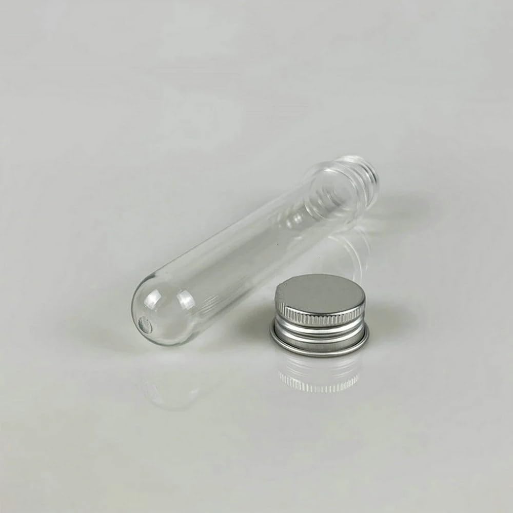 10pcs Reusable Transparent PET Test Tube Bottles - 30/40/100ml Cylindrical Plastic Refillable Bottles for Lab and Cosmetic Use(30ml)