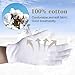 100% Cotton Gloves, White Cotton Gloves for Women Dry Hands Eczema Serving - Archival Coin Jewelry Inspection Gloves(1 Pairs)