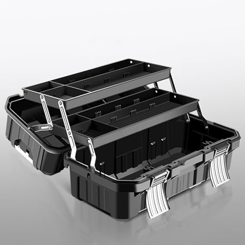 Grande boîte à outils industrielle multifonctionnelle triple niveau - 6