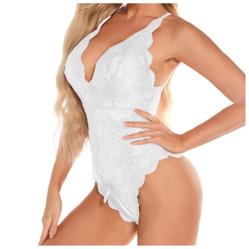 Uwdiohq Vente Flash Printemps Lingerie Sexy en Nuisette Cadeaux pour Femme Feminine Rouge Longue Et Transparente La Robe De Mere Noel Culotte Ouverte...