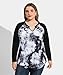 TIYOMI Plus Size Tops for Women V Neck Long Sleeve Casual Fall Autumn T Shirts Tunic Blouses XL-5X