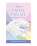 Rongrong Pastel Planner Stickers Book for Planners, Calendars, Journals and Projects – Functional Beautiful Pastel Colored Box Stickers – Scrapbook Accessories – 24 Pages