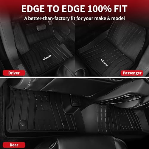 Image of LASFIT Floor Mats for Lincoln MKC 2015-2019, TPE Black