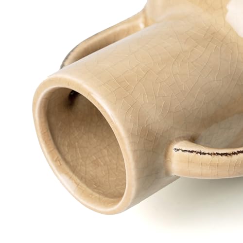 VICTOR-TERESA-Tall-Vase-for-Flowers-Rustic-Beige-Floor-Vases-for-Pampas-Grass-Modern-Farmhouse-Decorative-Large-Vases-for-Mantel-Accent-Living-RoomBookshelf-Centerpieces-Home-Decor-151inch