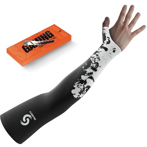 Selerity Gaming Arm Sleeve PC Sport open glove thumb hole compression esports gamers sleeve Paints Spray