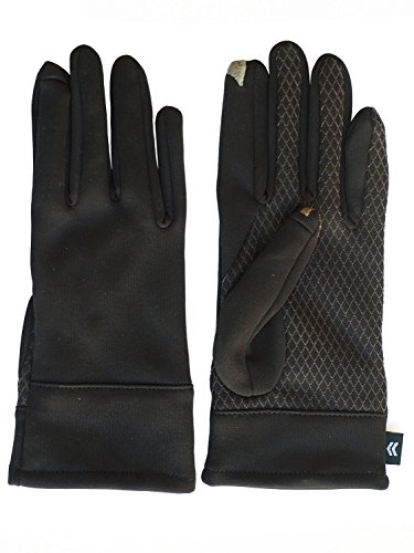 Isotoner Unisex Smartouch Power Stretch Running Gloves, Unlined