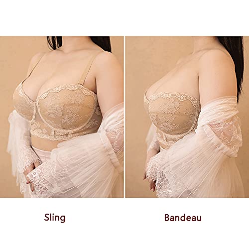 Ensemble lingerie en dentelle haut de gamme WENJUN kaki taille 90F