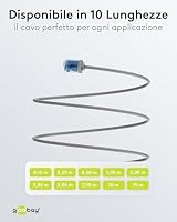 goobay 74228 CAT 6A Patchkabel slim/Ultraflexibles RJ45 CAT 6A Netzwerkkabel U/UTP CU/Dünnes Ethernet Kabel mit kurzen Steckern / 10 Gbit/s LSZH, Knickschutz/grau 15m – Ansicht 7