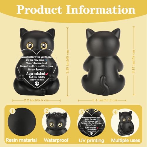 Figura decorativa de gato negro FOUGSTA XXS22 miniatura 2