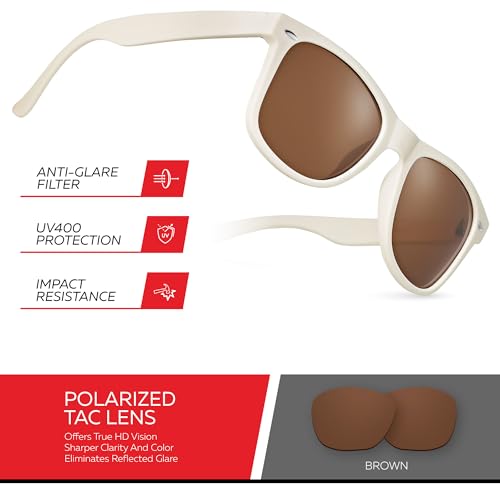 Image of Retro Rewind Polarized Sunglasses for Women Men - UV400 Classic Square Vintage Shades Trendy Unisex Sun Glasses