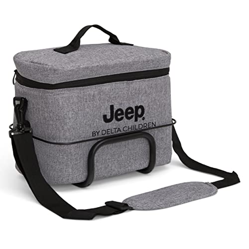 Jeep Wrangler Cooler Bag and Frame by Delta Children (Works with Jeep Wrangler Stroller Wagon #60001) - Holds 16 Cans or 15 Pounds, Grey