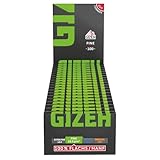 GIZEH BLACK Fine Papers – Dünne Blättchen zum Selbstdrehen - Packung mit Magnetverschluss, recyclebar - 20er Pack á 100 Premium Paper (18.5 g/m²)