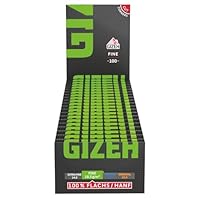 GIZEH BLACK Fine Papers – Dünne Blättchen zum Selbstdrehen - Packung mit Magnetverschluss, recyclebar - 20er Pack á 100 Premium Paper (18.5 g/m²)