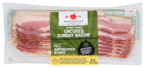 Applegate, Natural Hickory Smoked Uncured Sunday Bacon, 8 oz