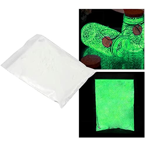 Glow in The Dark Pigment Powder, 100g Fluorescent Powder Luminous Powder Neon Night Glow Luminescent Pigment Paint DIY Coating Noctilucent Powder Yellow Green for Night Running, Glow Party