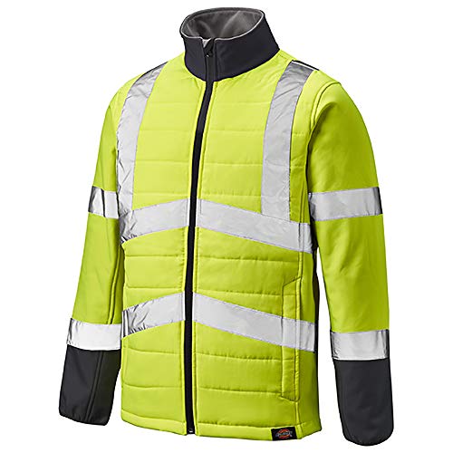 Image of Dickies SA36000 Hi Vis Loudon Jacket Yellow/Navy Size S