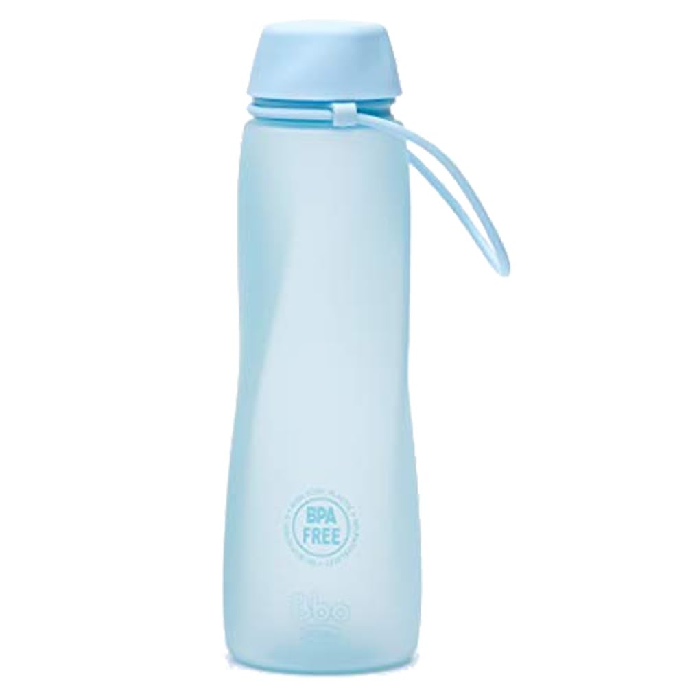 Irisana - Botella de Agua - 550 ml - Azul - 8 x 8 x 21 cm - Garrafa Deportiva Ideal Gimnasio - Bidón de Plástico sin BPA para Ciclismo - Colección Bbo