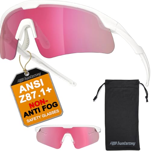 HTS HUNTERSKY S54 Eye Protection Sport Safety Glasses for Women Men Running Cycling Riding Pickleball Range