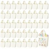 Amylove 24 Small Canvas Tote Bag, 6.5 x 6 Inch, Natural