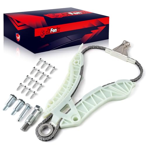 JuFenix Engine Timing Chain Kit W/Sprocket [fits DOHC, 4Cyl 1.6L] Compatible with Mini Cooper Countryman [R60] 2011-2016, Cooper 2007-2015, Cooper Paceman [R61] 2013-2016, Replace# 11311439853