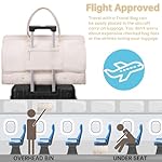 ETRONIK Weekender Overnight Bags for Women, Large Travel Duffle Bags with Shoe Compartment & Wet Pocket, Carry On Tote Bag Gym Duffel Bag with Toiletry Bags for Hospital 3 Pcs Set, Large Size - Image 4