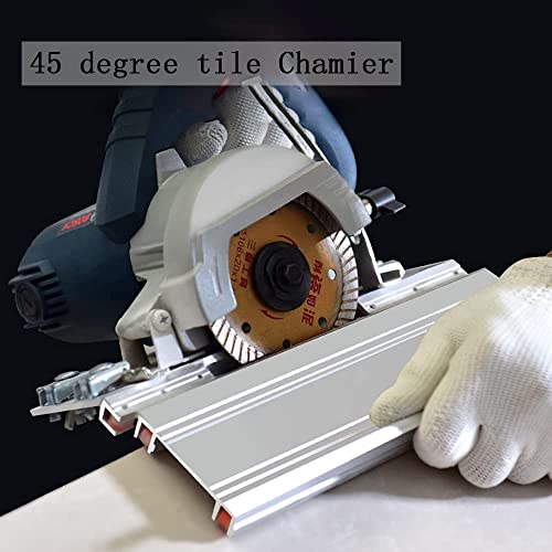 Image of HiFam 45 Degree Angle Cutting Frame| Tile Chamfering Tool for Cutting Ceramic Stone, Marble, Granite, Tiles and Wood Cutter | Aluminum Alloy Chamfer Tile Cutter |