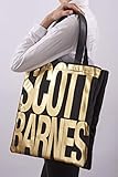 Scott Barnes Scott Barnes Canvas Tote Bag, Black & Gold, 16 oz.