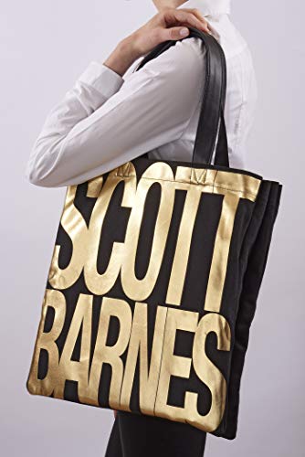 Scott Barnes Scott Barnes Canvas Tote Bag, Black & Gold