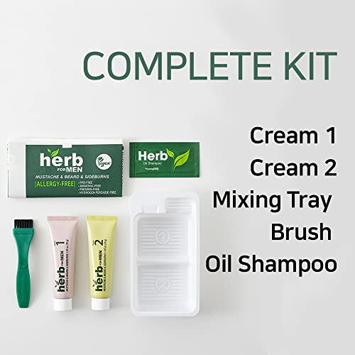 Herb For Men, Ppd & Ammonia Free Mustache & Beard Dye, Vegan Natural Ingredients, Odorless, No More Skin Irritations From Coloring For Sensitive Skin – Dark Brown #TOP6