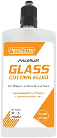 HemBorta® Glass Cutting Oil 120ml 4 Fl Oz - Professional Glass Cutter Oil for Glass Cutters & Bottle Cutter Lubricant, Use Glass Cutting Fluid on Glass Panes, Mirrors, Glass Tiles & Stained Glasses