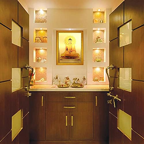 Image of ADA Handicraft Aluminum Plated Wall Mount Wood Rectangular Photo Frame(35 X 25 X 1 Cm,Multicolour)