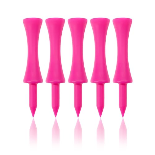 ECADDIE Camisetas de golf de plástico rosa de 59 mm (paquete de 100)